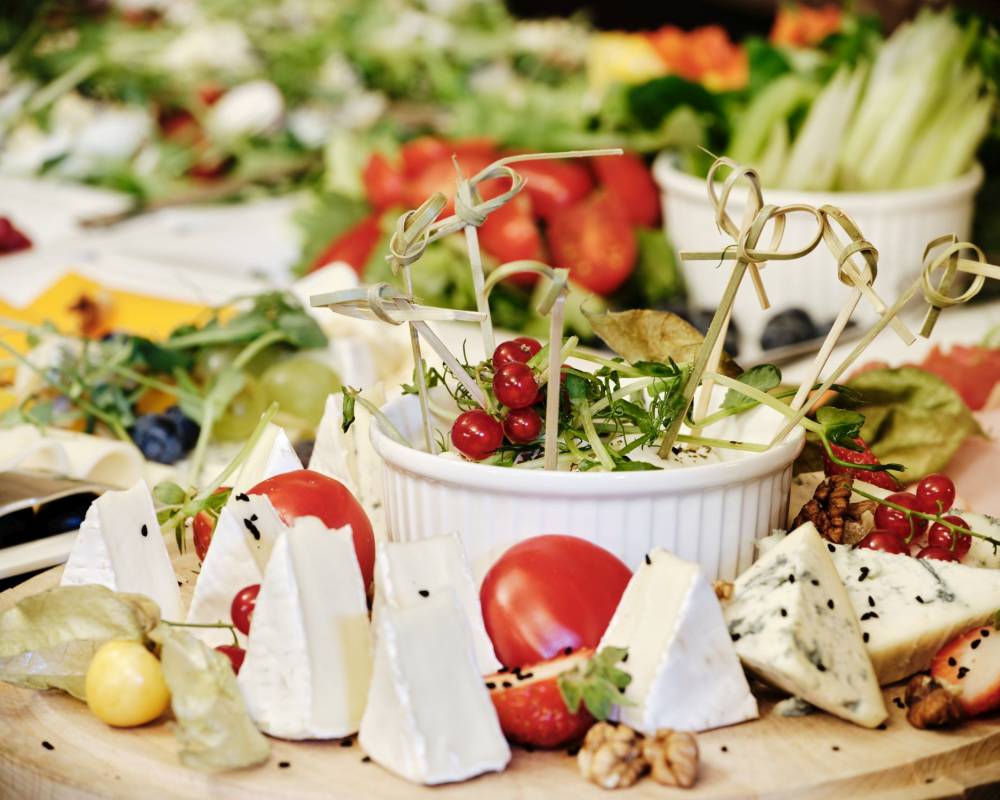 Catering e set per il pranzo